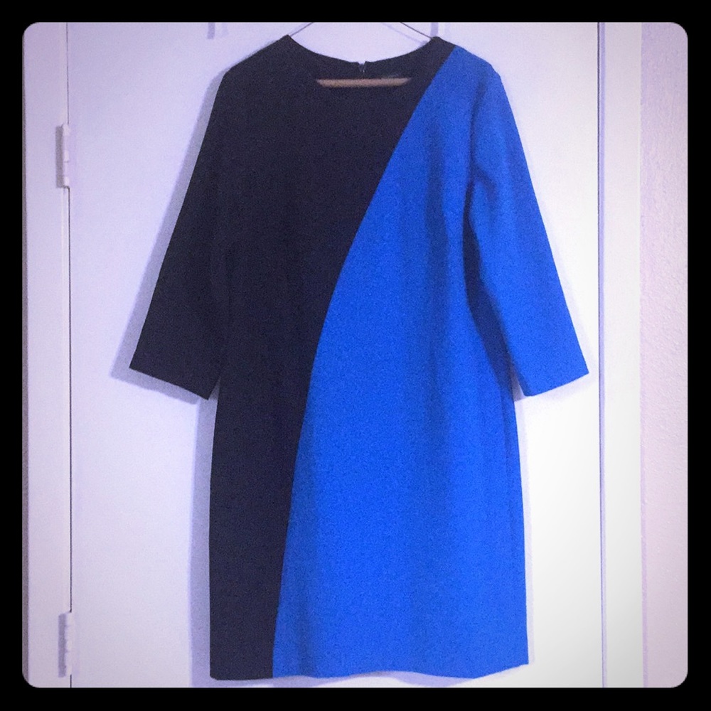 💥 Black/blue Ann Taylor color block dress